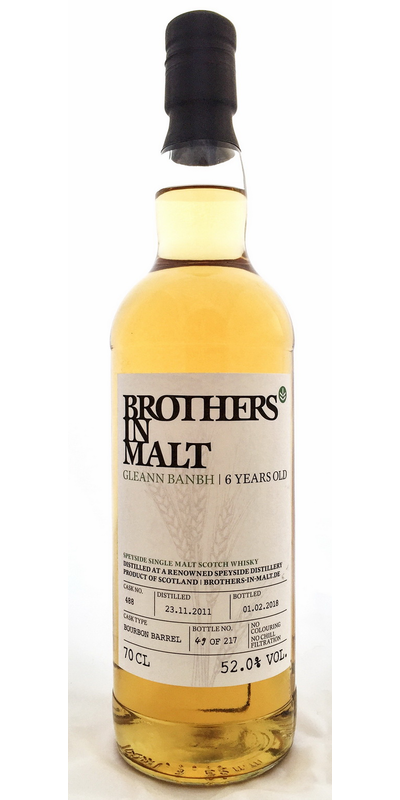 Brothers in Malt - Gleann Banbh - 6 Jahre, Bourbon Barrel 52,0 % Vol.